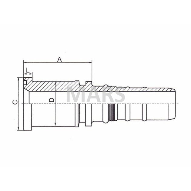 Hydr.konc. SFS 4SH Interlock DN20 / 3/4" 0°